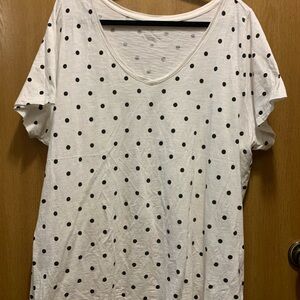 Lane Bryant Polka Dot Tee Size 22/24